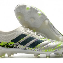 Adidas Copa 20.1 FG Silver Black Green Soccer Cleats