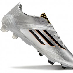 Adidas F50 ELITE FG Silver and Black Men's Soccer Cleats