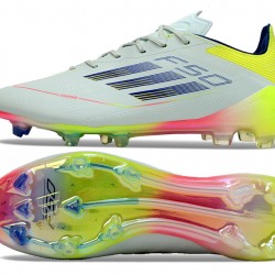 Adidas F50 ELITE FG White Chartreuse Men's Soccer Cleats