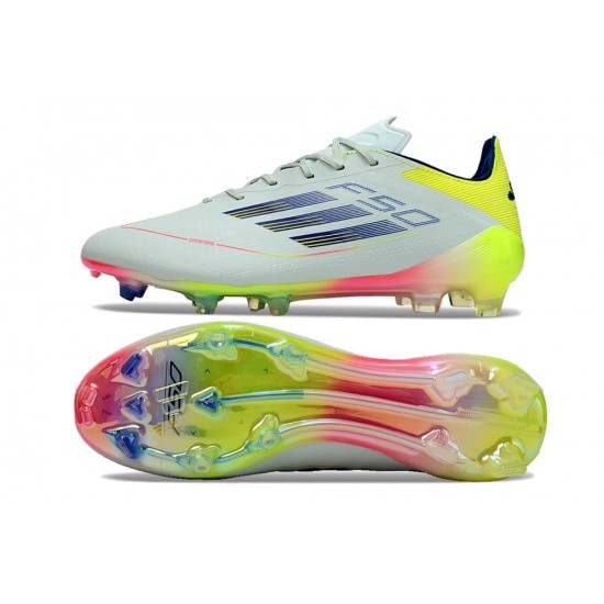 The Best Seller Adidas F50 ELITE FG White Chartreuse Mens Soccer Cleats For Sale