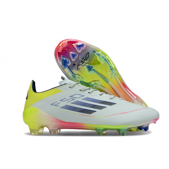 The Best Seller Adidas F50 ELITE FG White Chartreuse Mens Soccer Cleats For Sale