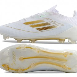 Adidas F50 ELITE FG White Gold Men's Soccer Cleats