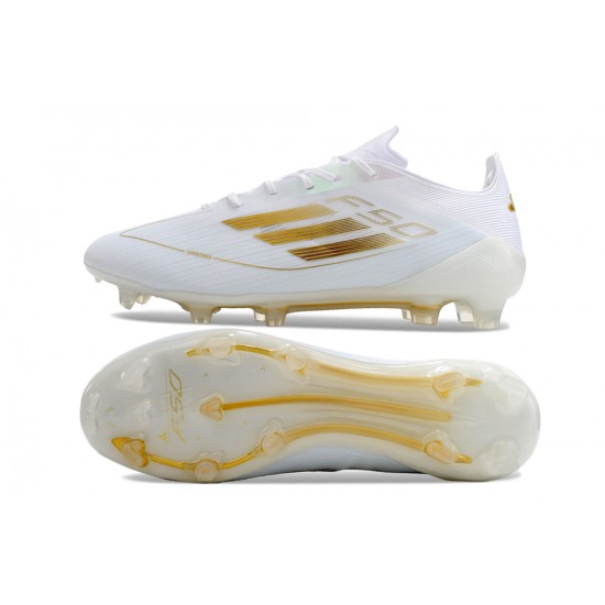 To Have A Ready Market Adidas F50 ELITE FG White Gold Mens Soccer Cleats For Sale