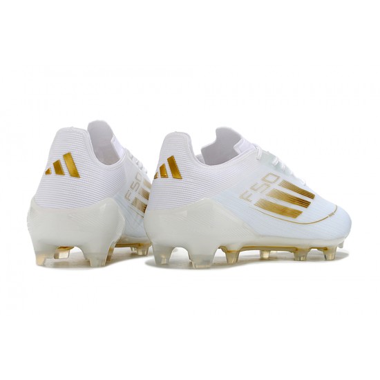 To Have A Ready Market Adidas F50 ELITE FG White Gold Mens Soccer Cleats For Sale