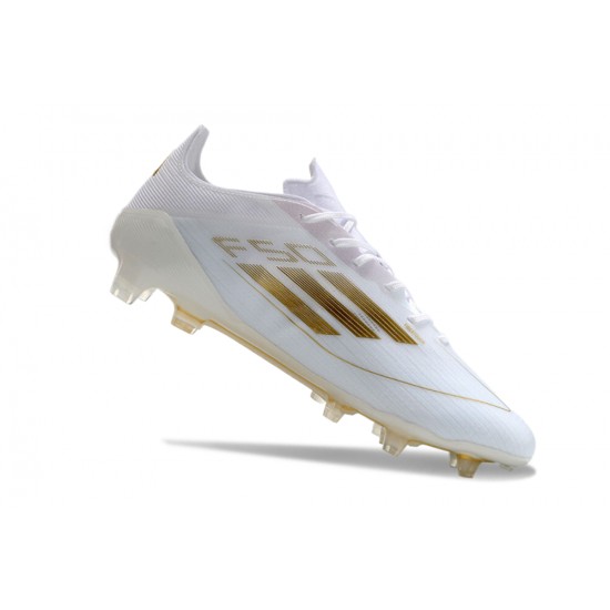 To Have A Ready Market Adidas F50 ELITE FG White Gold Mens Soccer Cleats For Sale