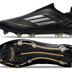 Adidas F50 Elite Laceless FG Black and Gold Men's Soccer Cleats