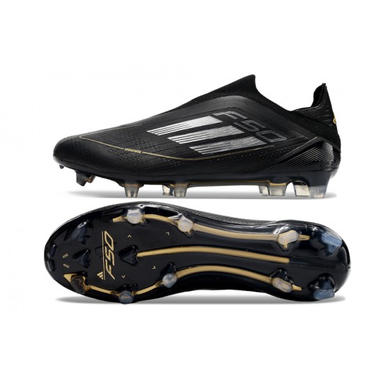 Select and Buy Adidas F50 Elite Laceless FG Black and Gold Mens Soccer Cleats Online