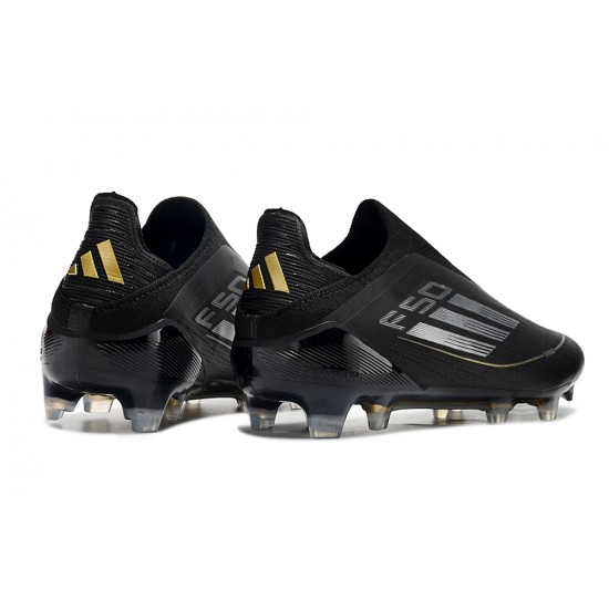 Select and Buy Adidas F50 Elite Laceless FG Black and Gold Mens Soccer Cleats Online