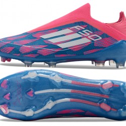 Adidas F50 Elite Laceless FG Blue Pink Low cut Men's Soccer Cleats