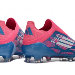 Adidas F50 Elite Laceless FG Blue Pink Low cut Men's Soccer Cleats