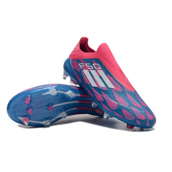 Discover the top-selling Adidas F50 Elite Laceless FG Blue Pink Low cut Mens Soccer Cleats For Sale