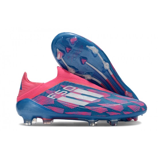 Discover the top-selling Adidas F50 Elite Laceless FG Blue Pink Low cut Mens Soccer Cleats For Sale