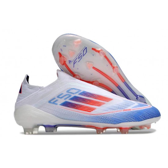 To Find A Ready Market Adidas F50 Elite Laceless FG Shoelace White Blue Mens Soccer Cleats Online Shop