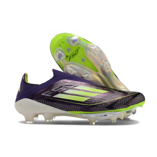 Best Quality Adidas F50 FG Purple and Black Women and Men Soccer Cleats For Sale