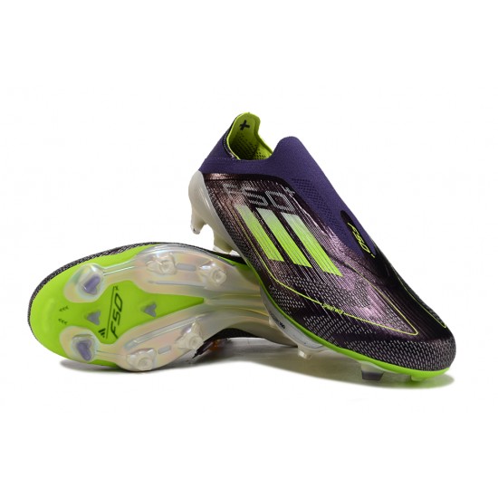 Best Quality Adidas F50 FG Purple and Black Women and Men Soccer Cleats For Sale