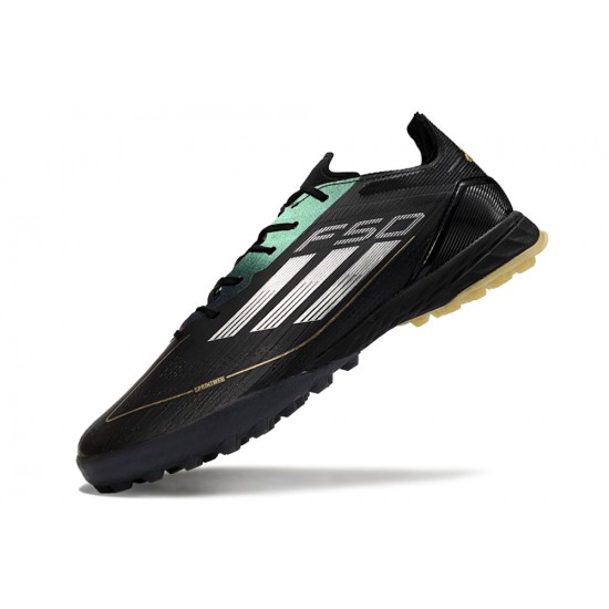 Buy And Seller Adidas F50 PRO TF Black Gold Mens Soccer Cleats For Sale