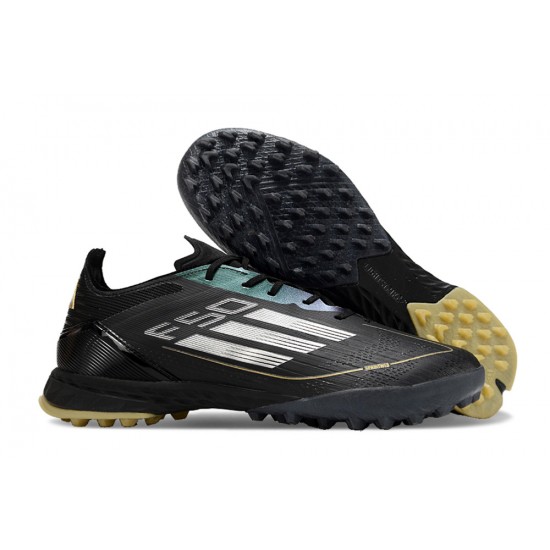 Buy And Seller Adidas F50 PRO TF Black Gold Mens Soccer Cleats For Sale