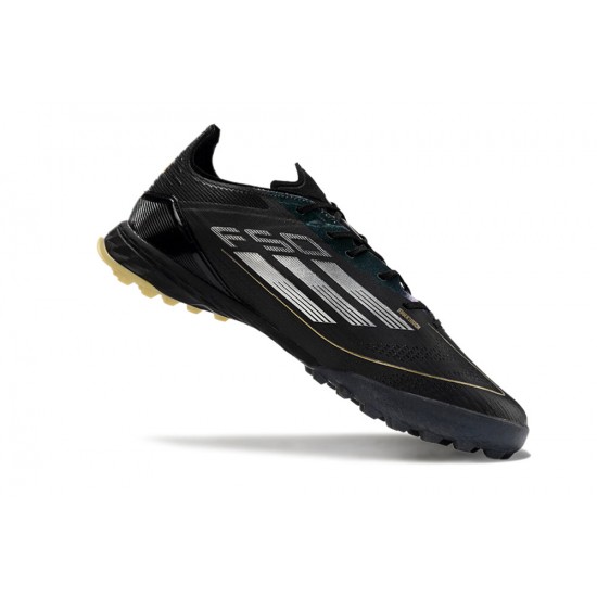 Buy And Seller Adidas F50 PRO TF Black Gold Mens Soccer Cleats For Sale