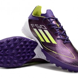 Adidas F50 PRO TF Purple White Men's Soccer Cleats