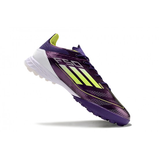 Buy the latest Adidas F50 PRO TF Purple White Mens Soccer Cleats For Sale