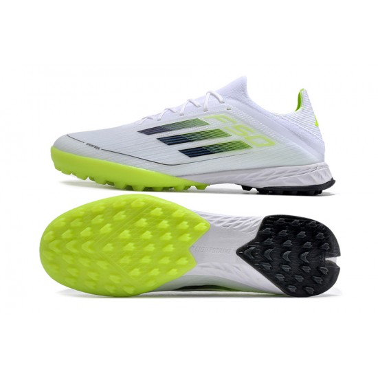 Exceptional Quality Adidas F50 PRO TF White Green Mens Soccer Cleats Online Shop