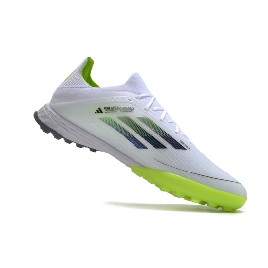 Exceptional Quality Adidas F50 PRO TF White Green Mens Soccer Cleats Online Shop