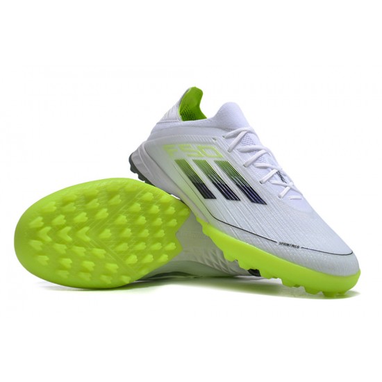 Exceptional Quality Adidas F50 PRO TF White Green Mens Soccer Cleats Online Shop