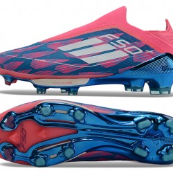 Adidas F50 FG Pink Blue shoelace Men's Soccer Cleats