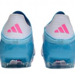 Adidas F50 FG Soccer Cleats Ltblue Grey Pink For Men And Women 