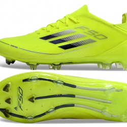 Adidas F50 FG Soccer Cleats Yellow Black For Men And Women 