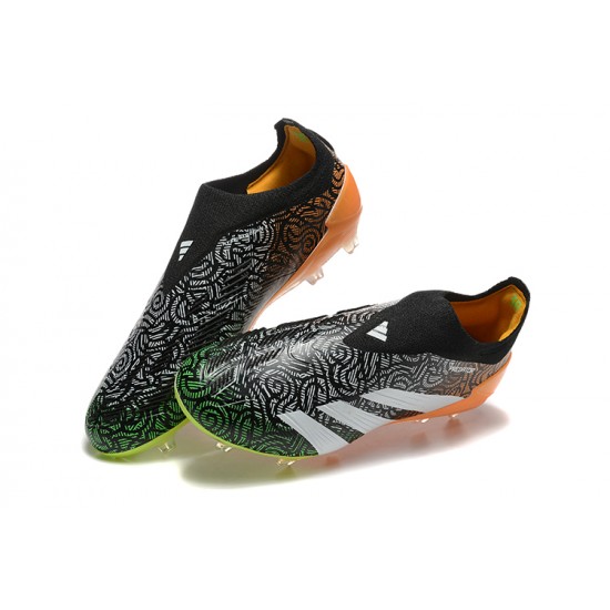 Choose To Buy Adidas Predator Accuracy FG Black Orange Mens Soccer Cleats Shop Online