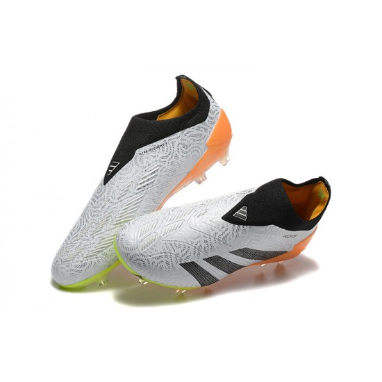 Discover Adidas Predator Accuracy FG Grey Orange Soccer Cleats On Sale