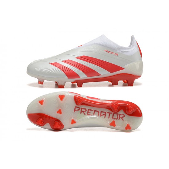 To Have A Strong Footing In A Market Adidas Predator Accuracy FG Red White Mens Soccer Cleats On Sale