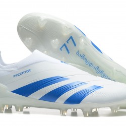 Adidas Predator Accuracy FG White and Blue Men's Soccer Cleats