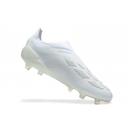 Buy Adidas Predator Accuracy FG White and Blue Mens Soccer Cleats On Sale