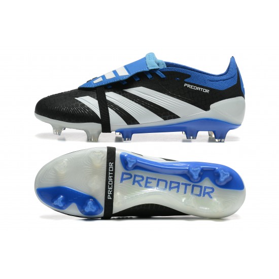 Explore Adidas Predator Accuracy FG Black and Blue Soccer Cleats Online