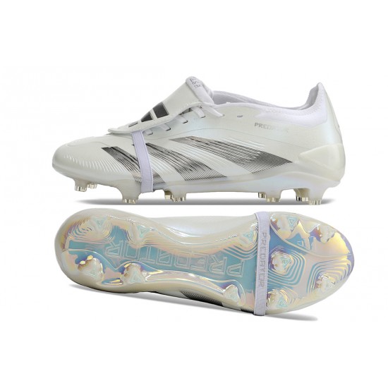 The Best Seller Adidas Predator Accuracy FG White Silver Mens Soccer Cleats Shop Online