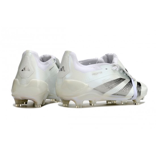 The Best Seller Adidas Predator Accuracy FG White Silver Mens Soccer Cleats Shop Online