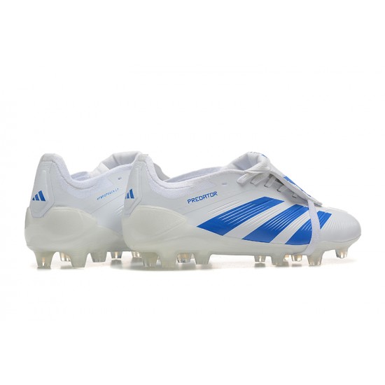 Goods That Sell Well Adidas Predator Accuracy FG White and Blue Soccer Cleats Online