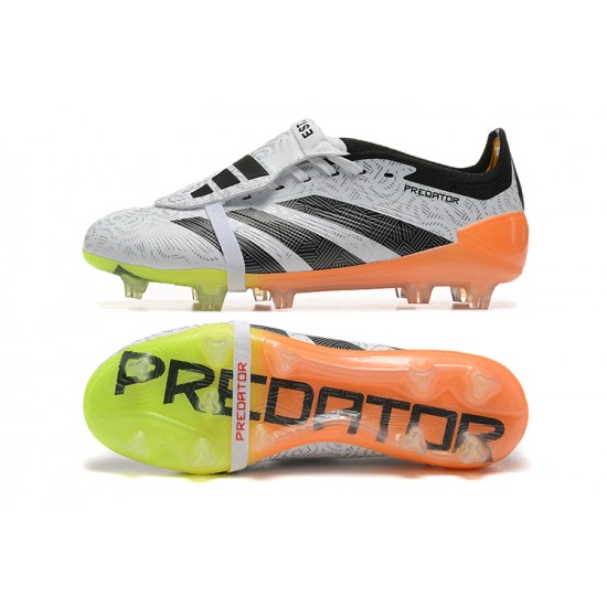 Choose To Buy Adidas Predator Accuracy FG White and Orange Soccer Cleats For Sale