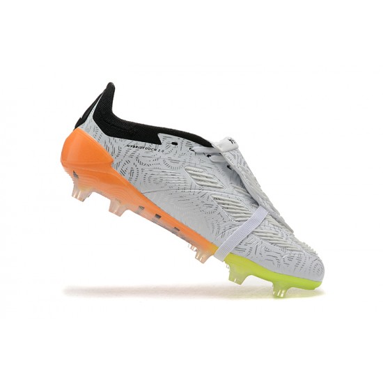 Choose To Buy Adidas Predator Accuracy FG White and Orange Soccer Cleats For Sale