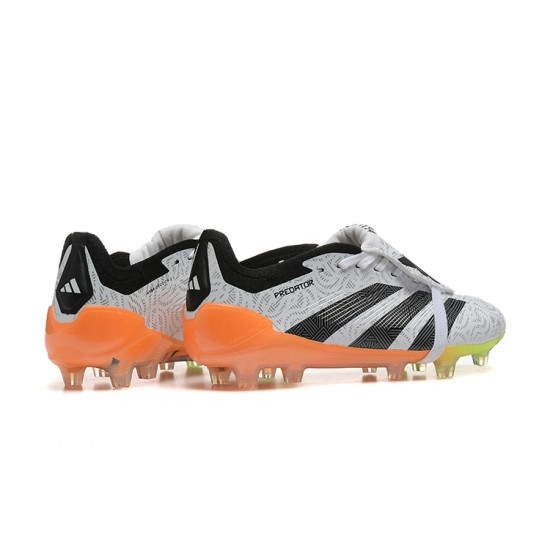 Choose To Buy Adidas Predator Accuracy FG White and Orange Soccer Cleats For Sale