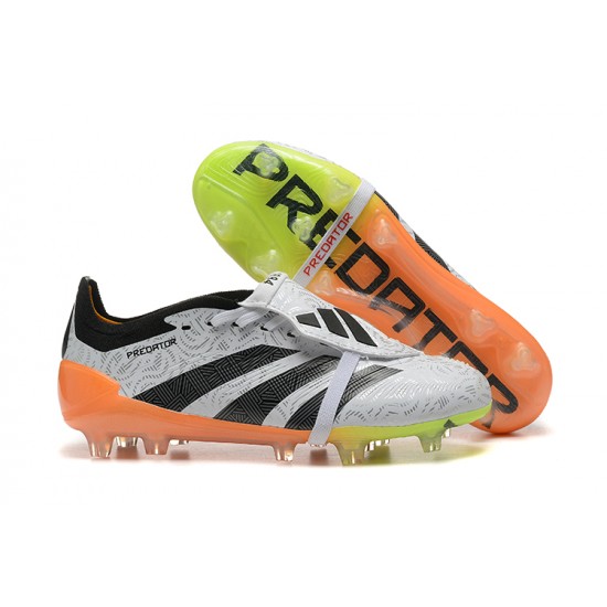 Choose To Buy Adidas Predator Accuracy FG White and Orange Soccer Cleats For Sale