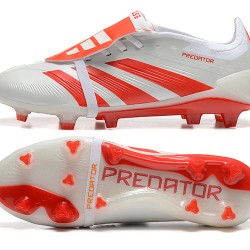 Adidas Predator Accuracy FG White and Red Soccer Cleats