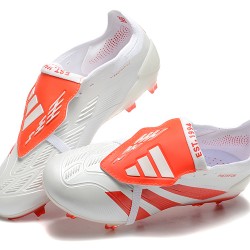 Adidas Predator Accuracy FG White and Red Soccer Cleats