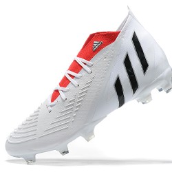 Adidas Predator Edge Geometric 1 FG White Red Black High-top For Men Soccer Cleats 