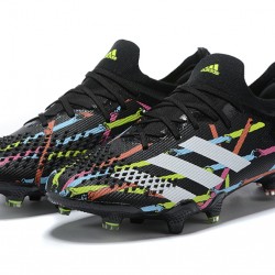 Adidas Preator Mutator 20+ FG Black Pink Blue Low-top For Men Soccer Cleats 