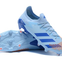 Adidas Preator Mutator 20+ FG LightOrange Blue Low-top For Men Soccer Cleats 