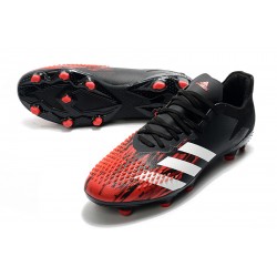 Adidas Predator 20.2 FG Low White Black Red Soccer Cleats