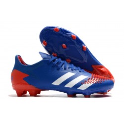 Adidas Predator 20.2 FG Low White Blue Orange Soccer Cleats